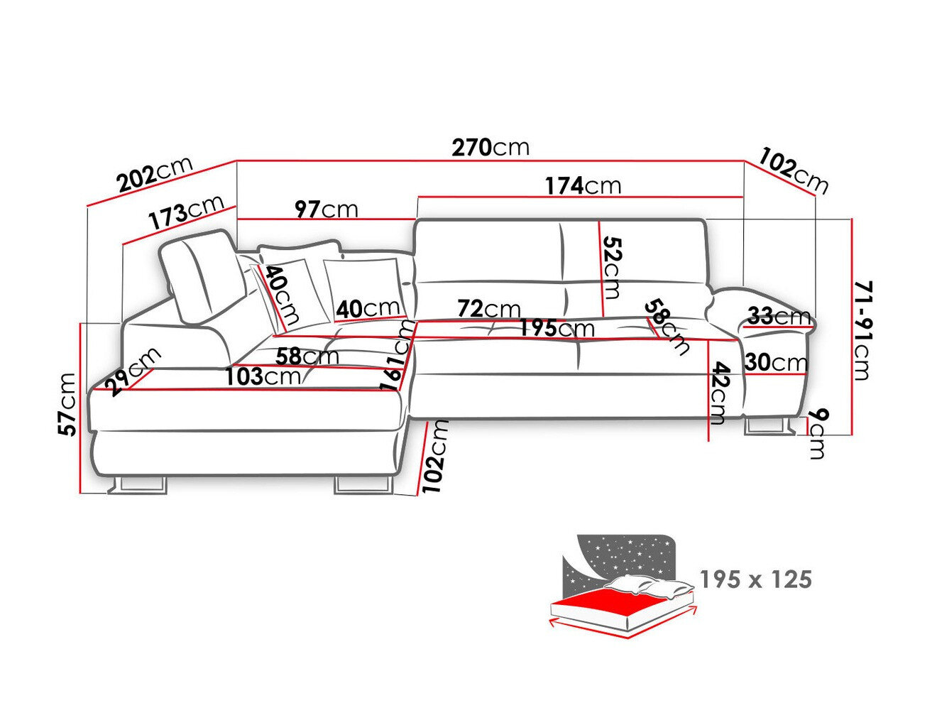 Hjørnesofa Comfivo 166 (Soft 017 + Uttario Velvet 2979 + Uttario Velvet 2955)