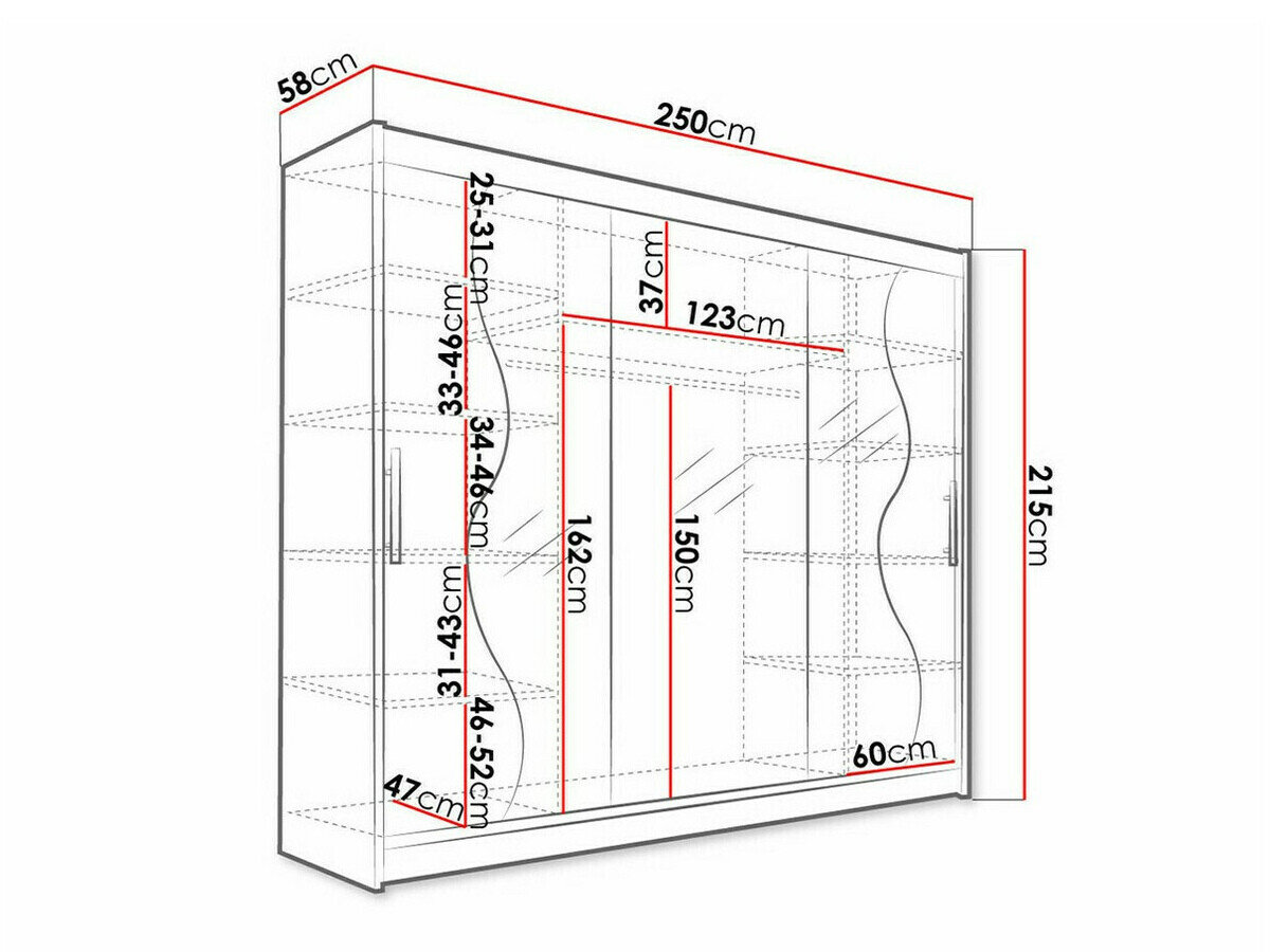 Garderobeskab Closico 119 (Sort)