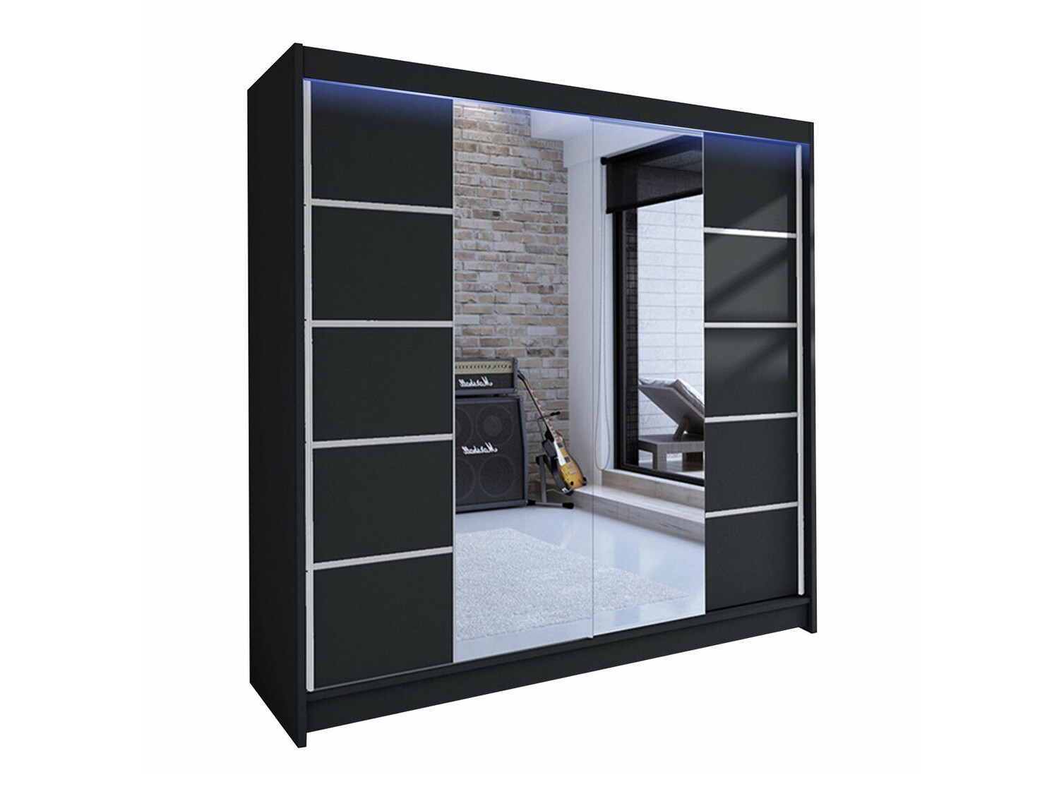 Garderobeskab Closico Cavaris V (Sort)