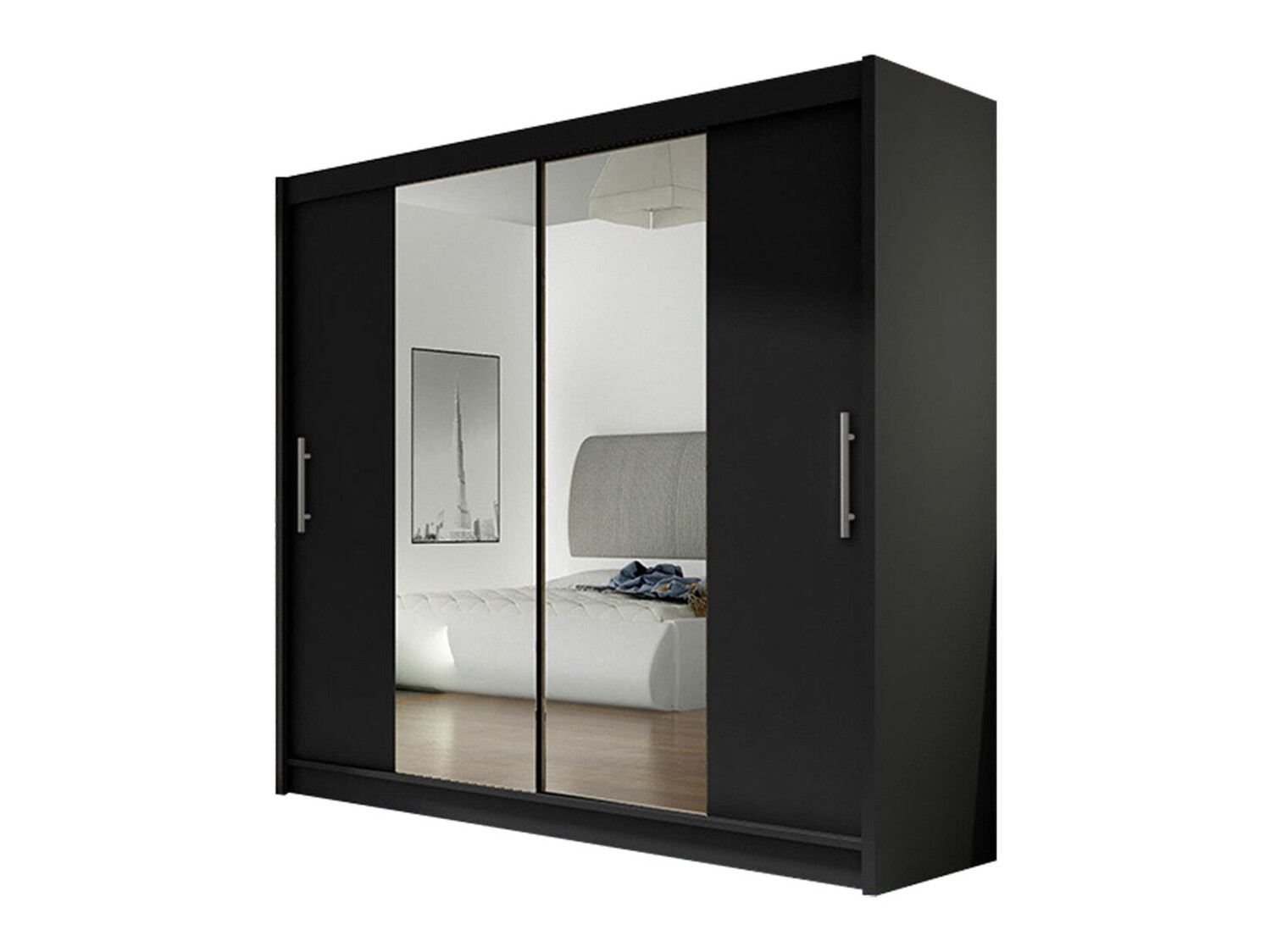 Garderobeskab Closico Pallor II (Sort)