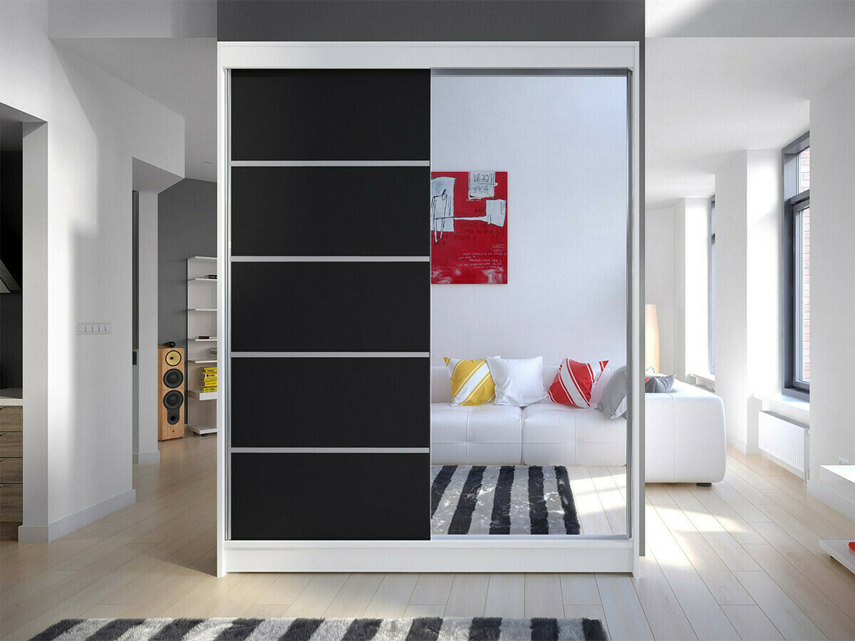 Garderobeskab Closico Vastor III (Hvid + Sort)