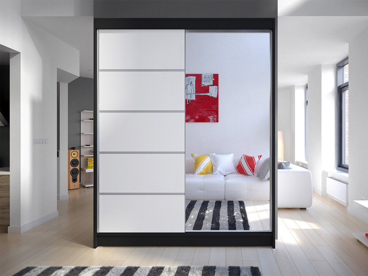 Garderobeskab Closico Vastor III (Sort + Hvid)