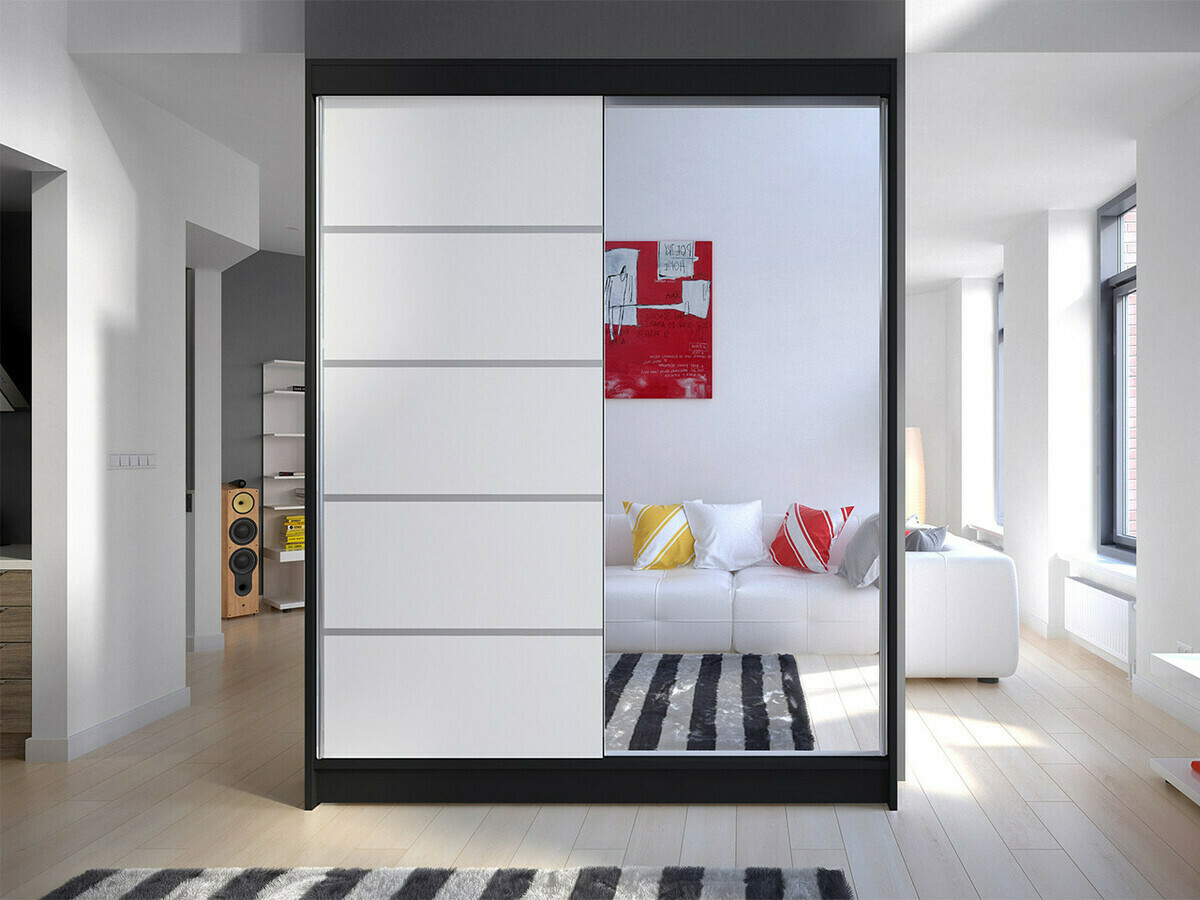 Garderobeskab Closico Vastor III (Sort + Hvid)