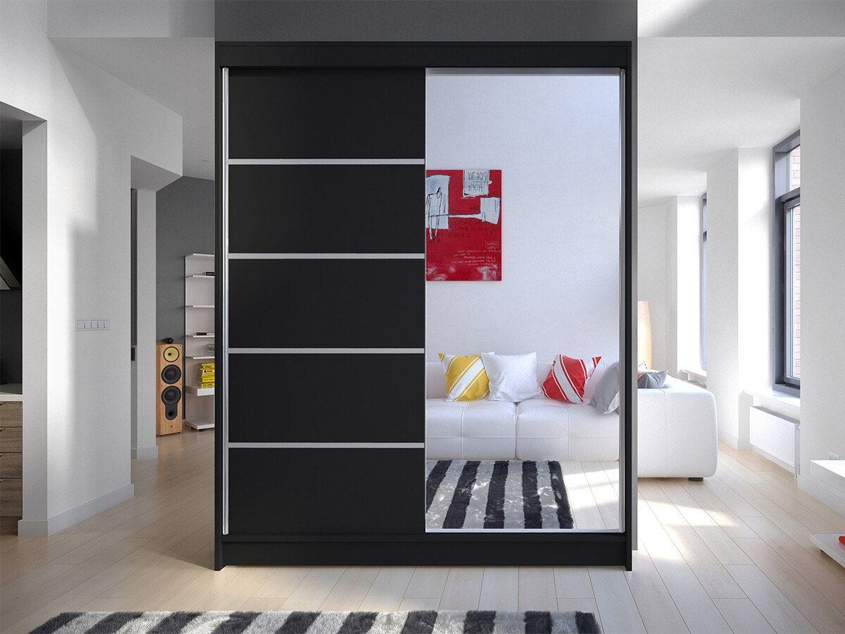 Garderobeskab Closico Vastor III (Sort)