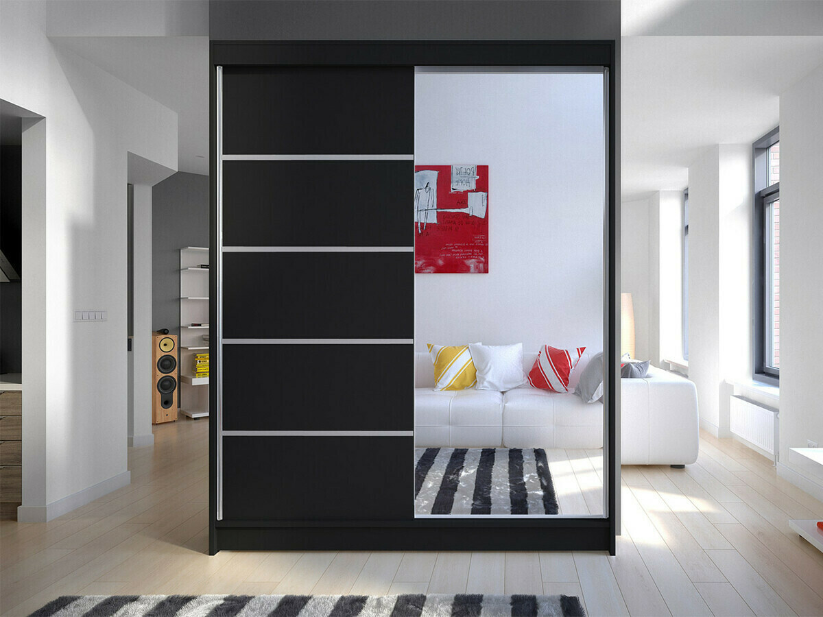 Garderobeskab Closico Vastor III (Sort)