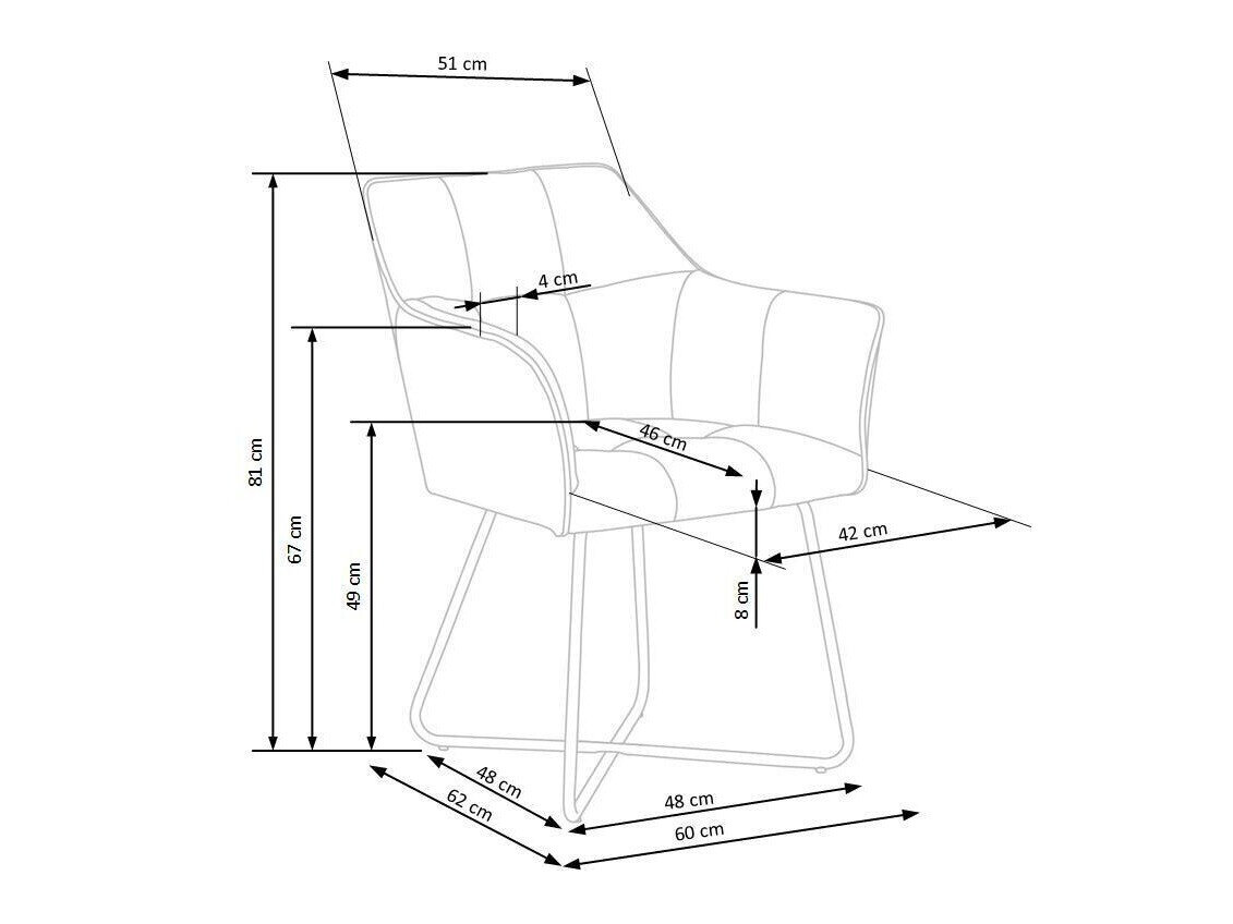 Stol Houston 834 (Mørkegrå)