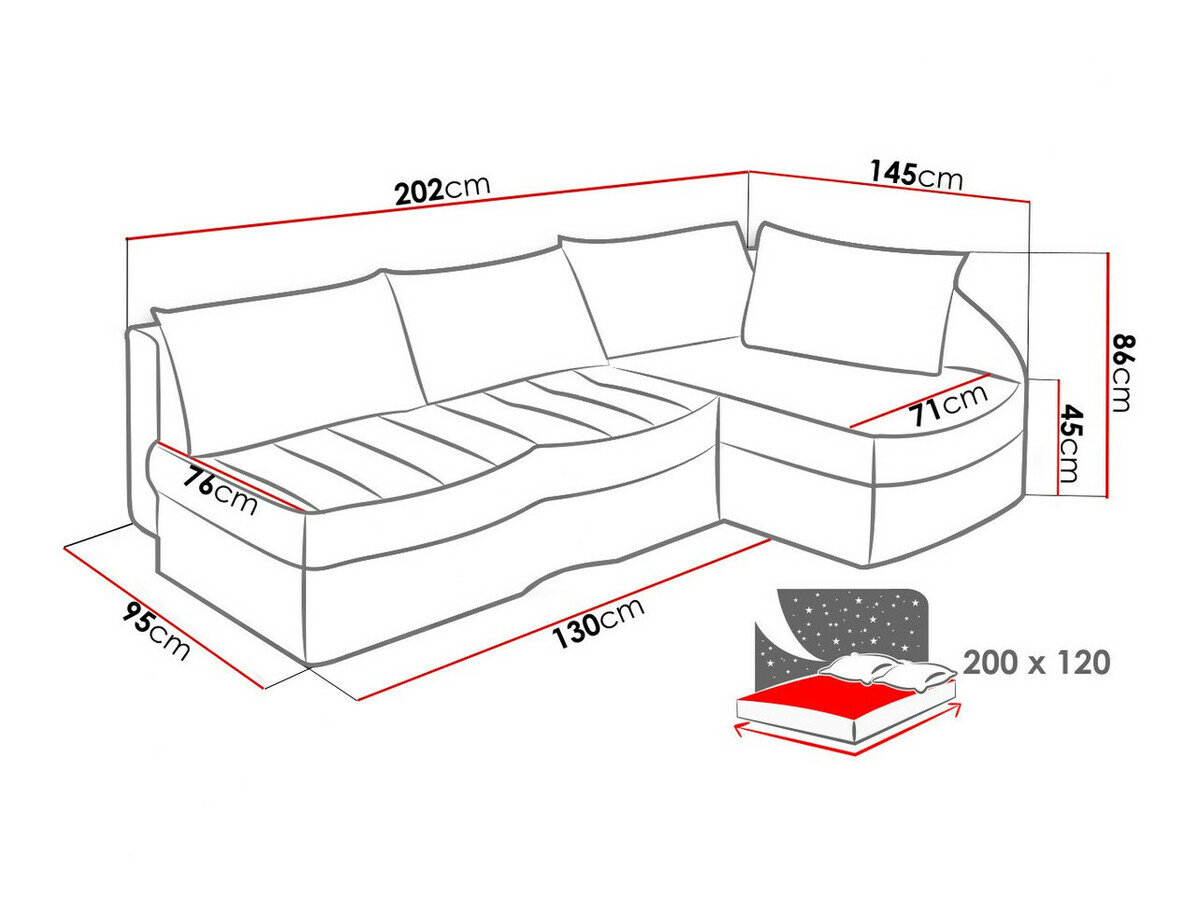 Hjørnesofa Providence 112 (Alcala 22 + Blød 20 + Amber 070)