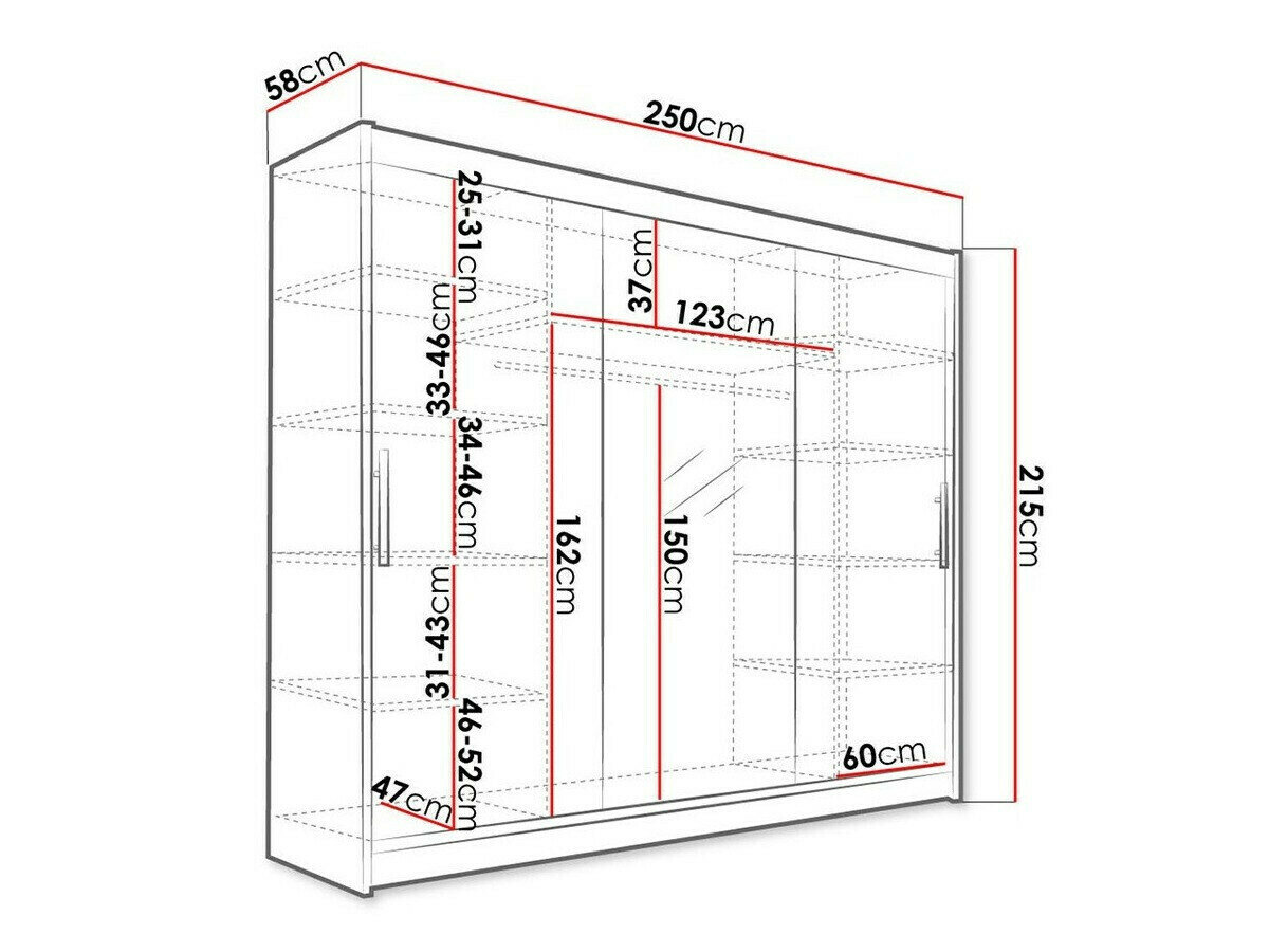 Garderobeskab Closico 122 (Hvid)