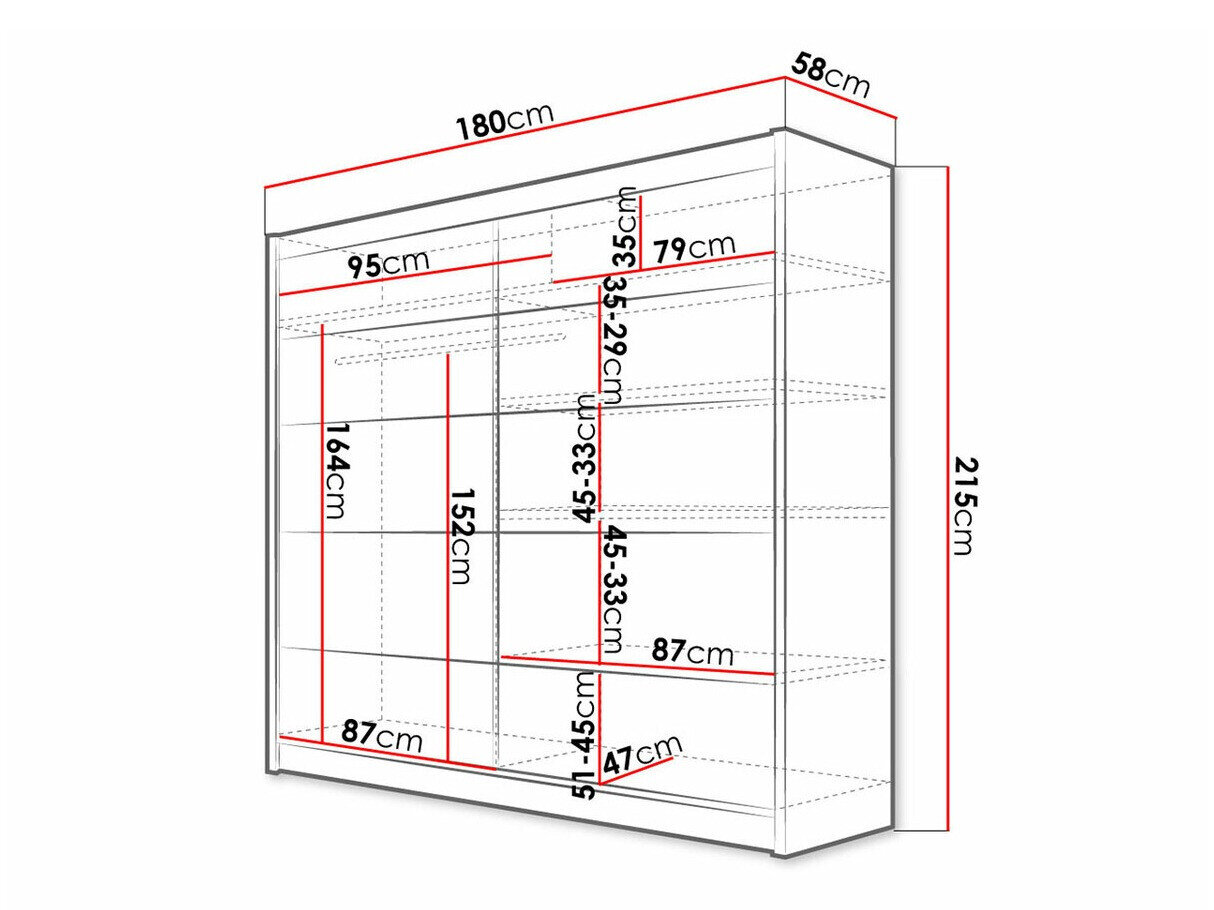 Garderobeskab Closico 153 (Hvid)