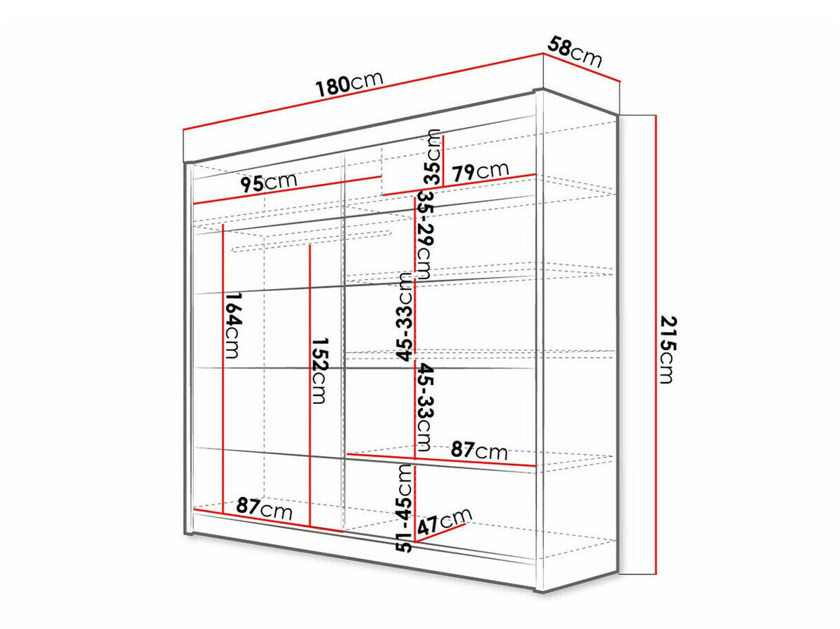 Garderobeskab Closico 153 (Hvid)