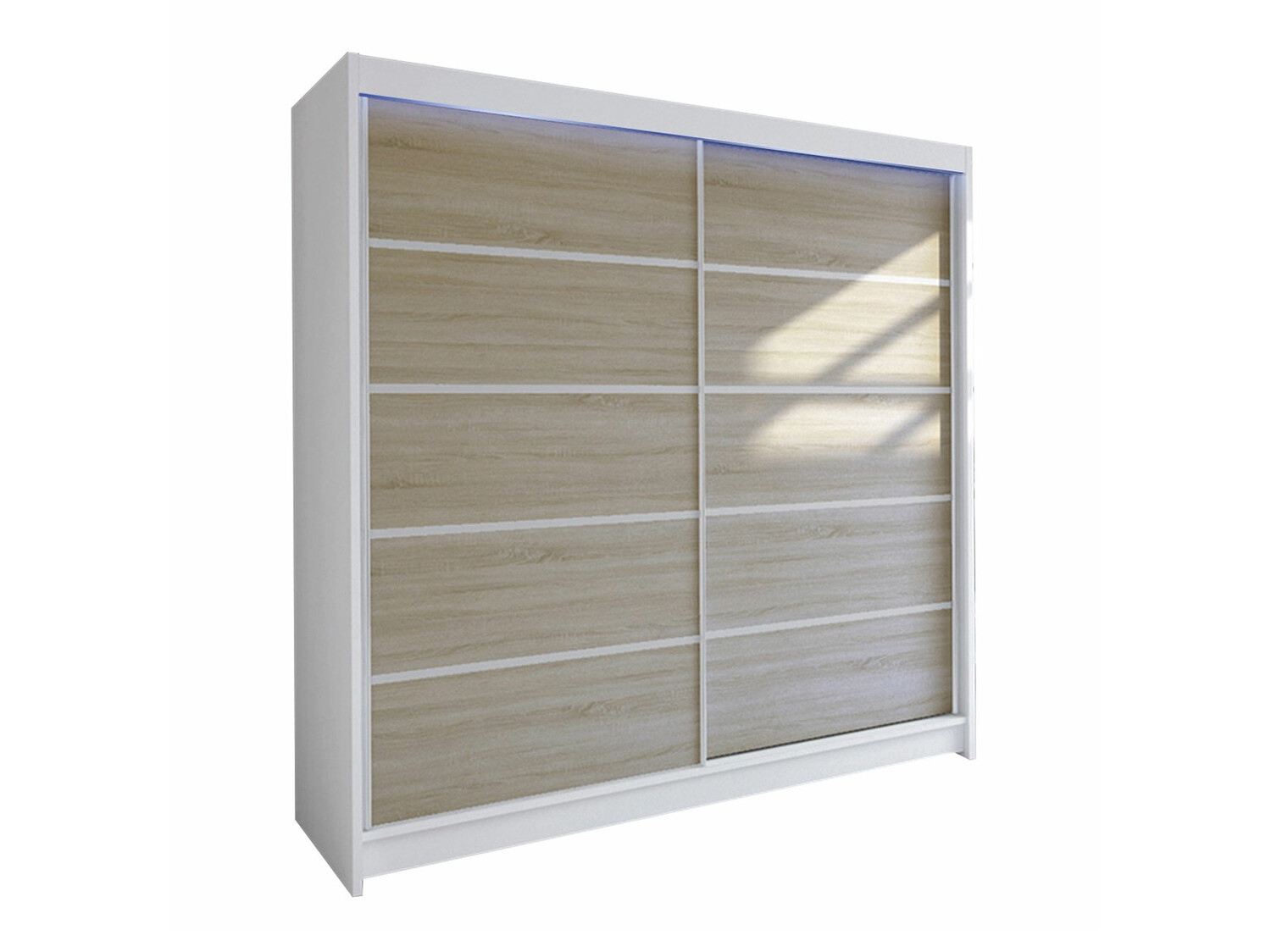 Garderobeskab Closico Cavaris IV (Hvid + Sonoma eg)