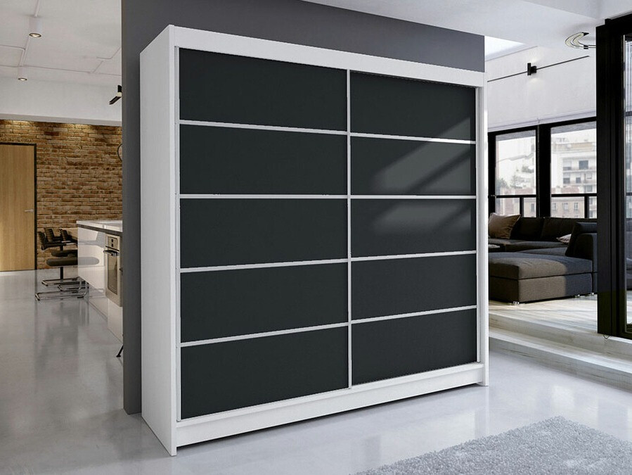 Garderobeskab Closico Cavaris IV (Hvid + Sort)