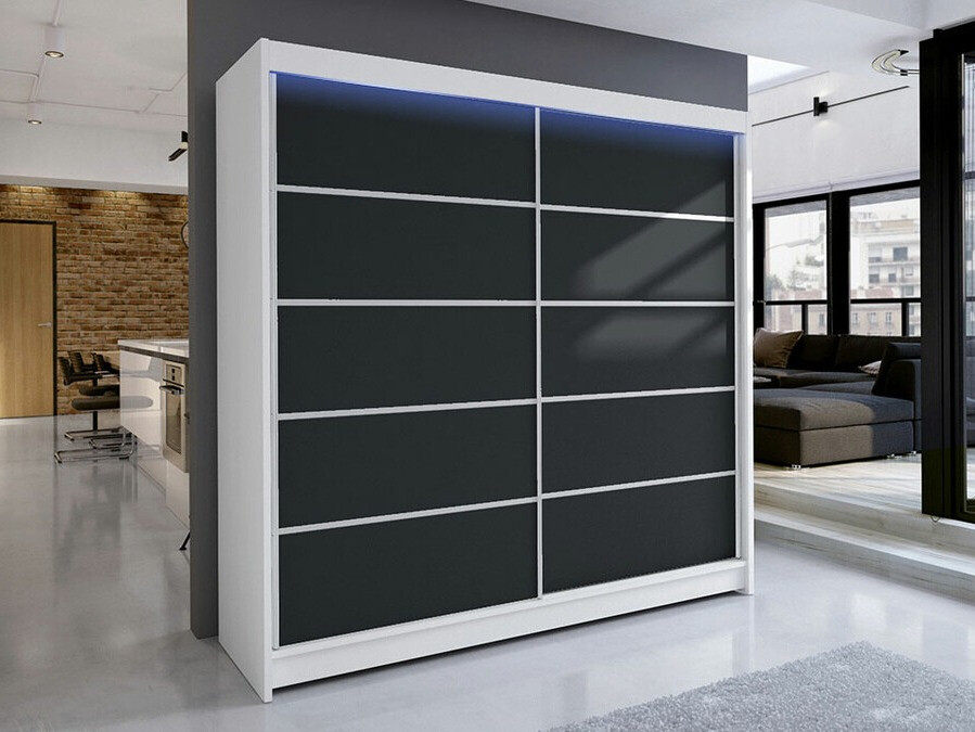 Garderobeskab Closico Cavaris IV (Hvid + Sort)
