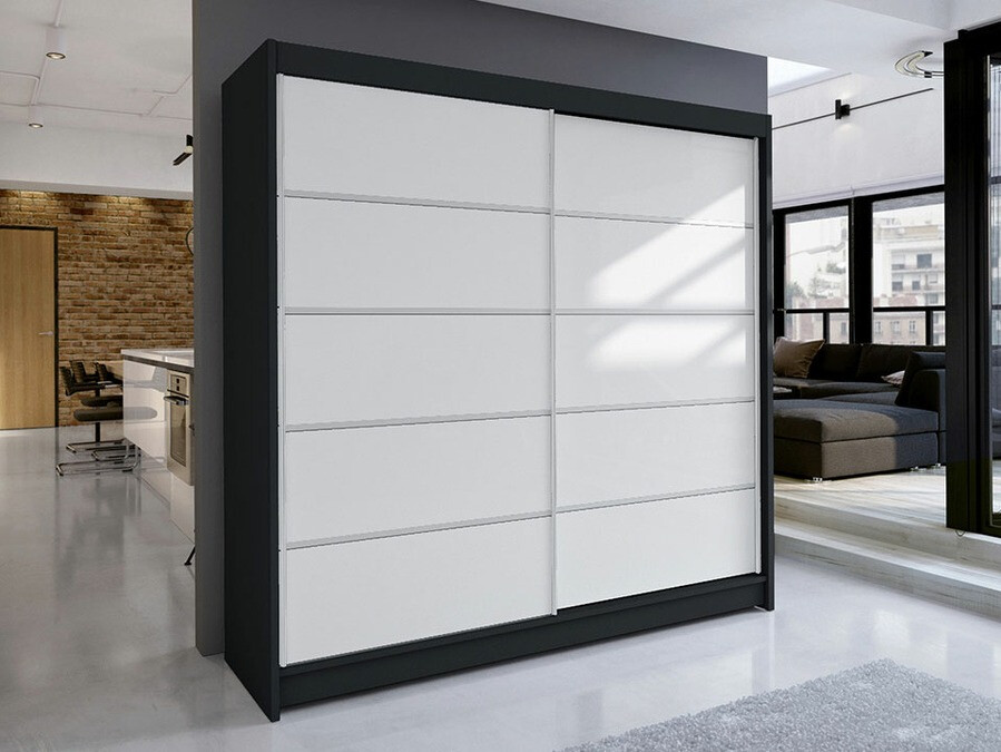Garderobeskab Closico Cavaris IV (Sort + Hvid)