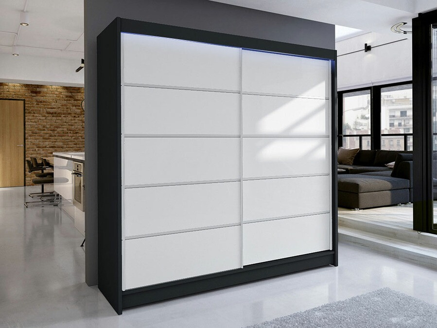 Garderobeskab Closico Cavaris IV (Sort + Hvid)