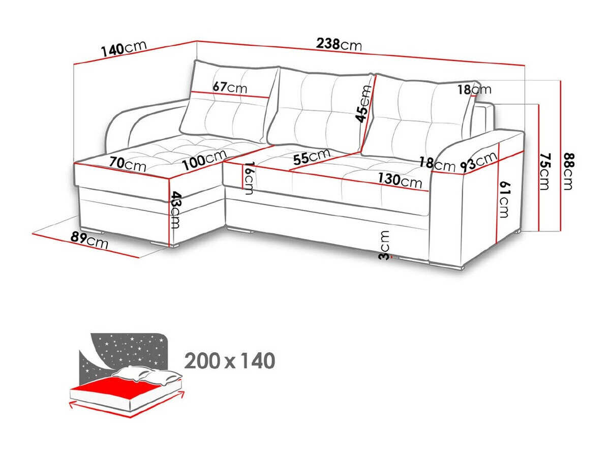 Hjørnesofa Boulder 101 (Malmo 08 + 1116/60)