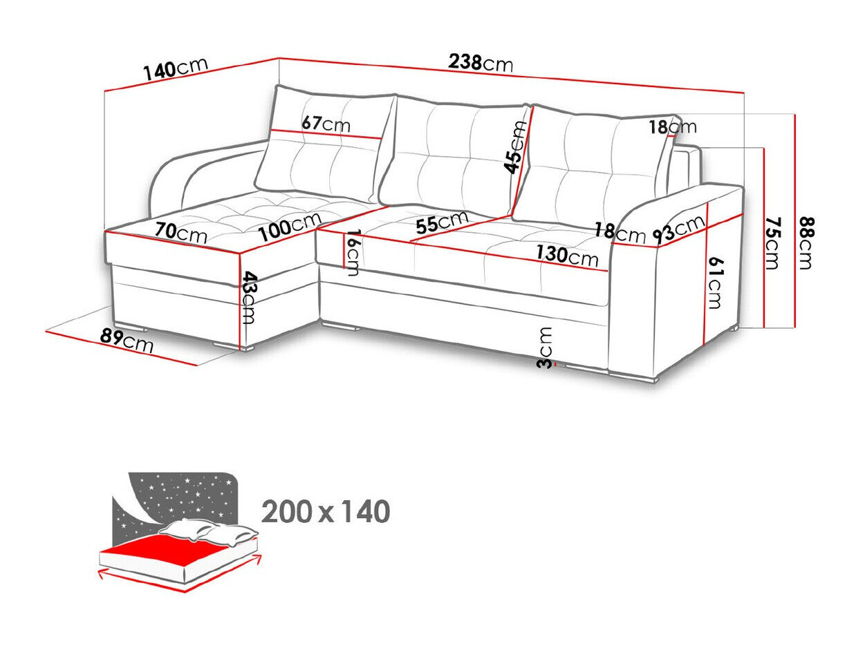 Hjørnesofa Boulder 101 (Malmo 90 + 1114/60)