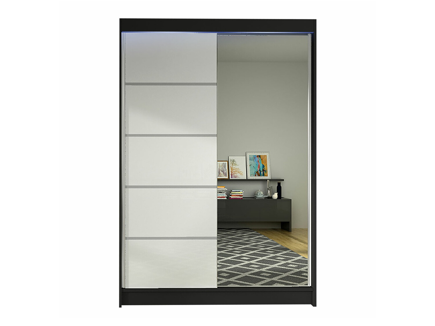 Garderobeskab Closico Salvor III (Sort + Hvid)