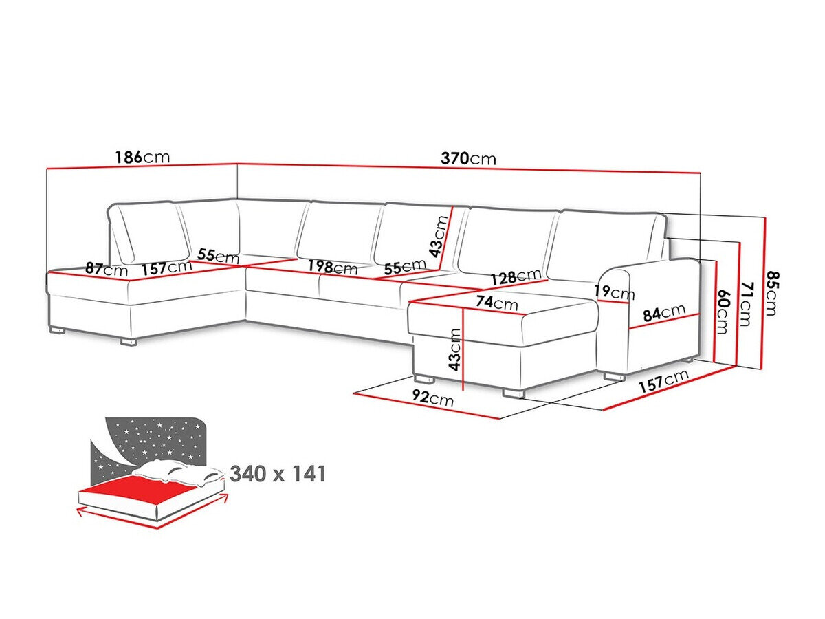 Hjørnesofa Comfivo 262 (Abriamo 03)