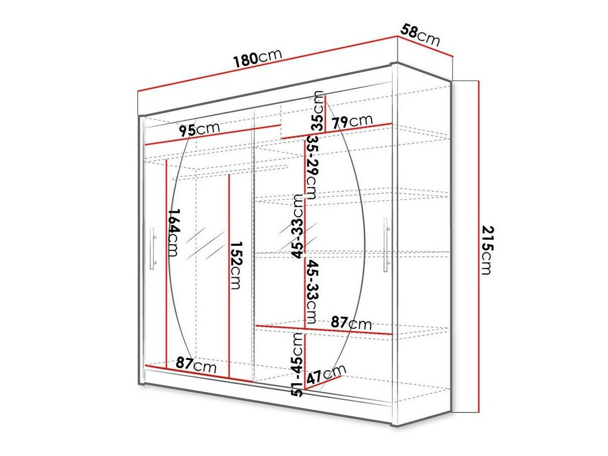 Garderobeskab Closico 102 (Sort)