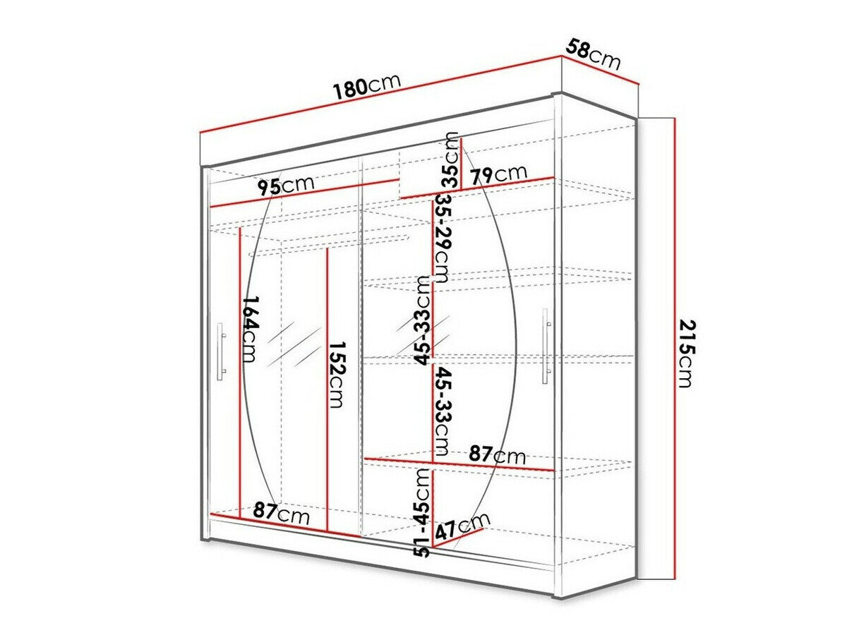Garderobeskab Closico 102 (Sort)