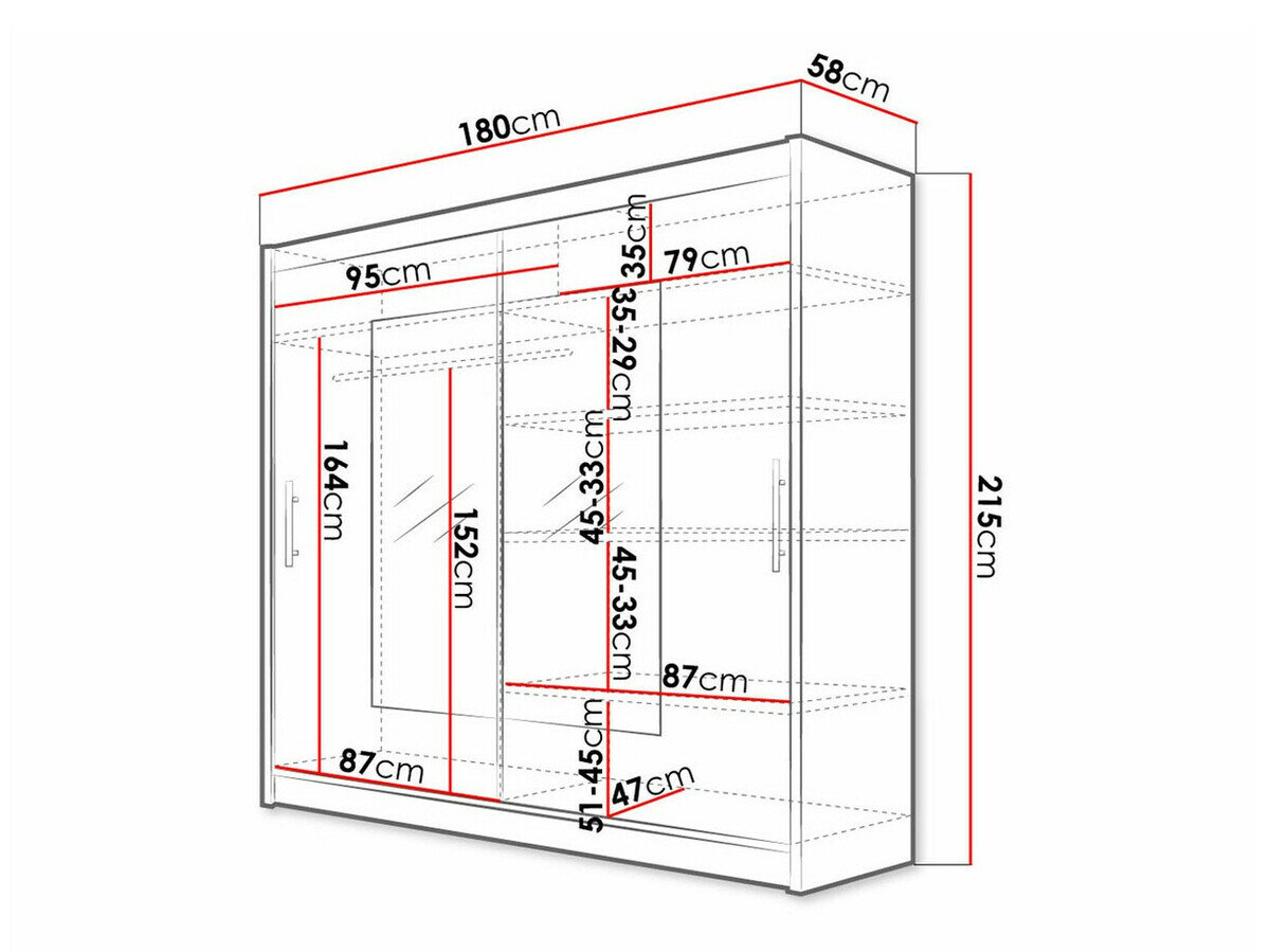 Garderobeskab Closico 106 (Sonoma eg)