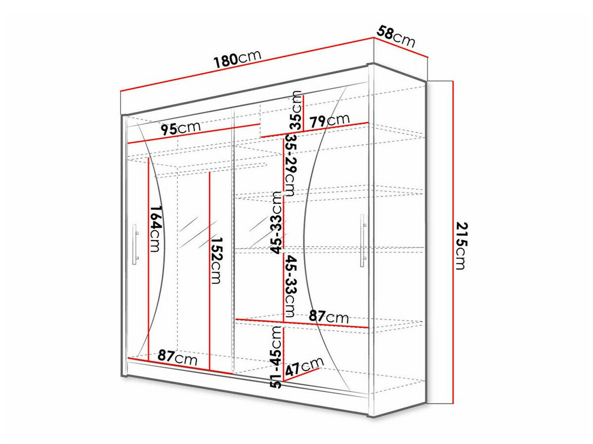 Garderobeskab Closico 124 (Sort)
