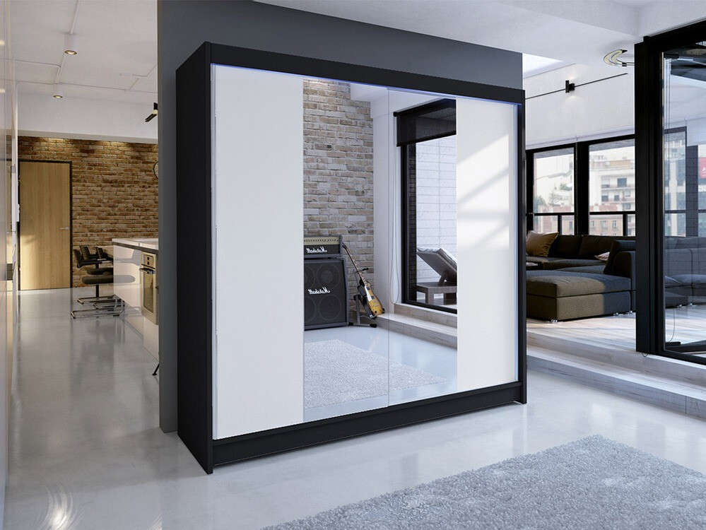 Garderobeskab Closico Cavaris II (Sort + Hvid)