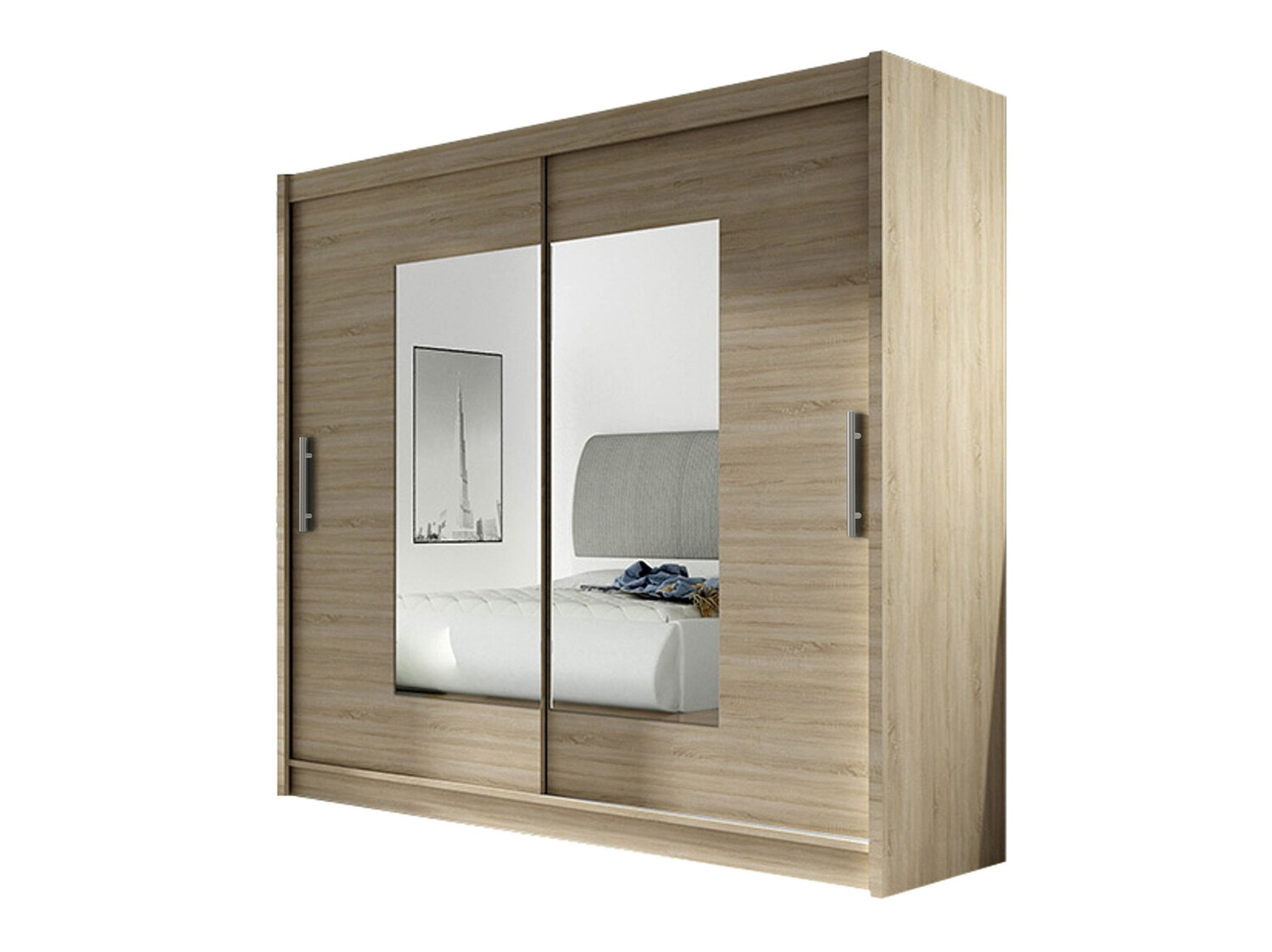 Garderobeskab Closico Pallor VII (Sonoma eg)