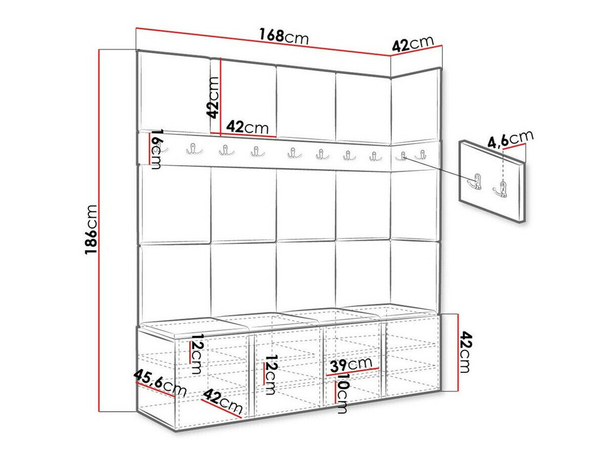 Entrésæt Hartford 265 (Grafit)