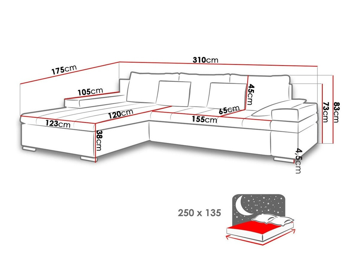 Hjørnesofa Comfivo Olivetum II (Abriamo 03 + Abriamo 11)