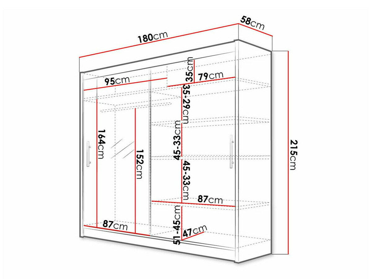 Garderobeskab Closico 107 (Sonoma eg)
