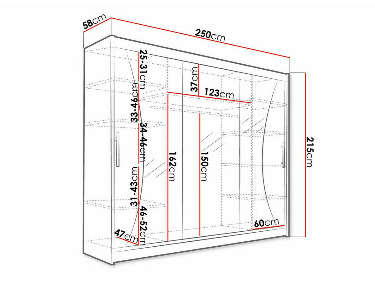 Garderobeskab Closico 120 (Sonoma eg)