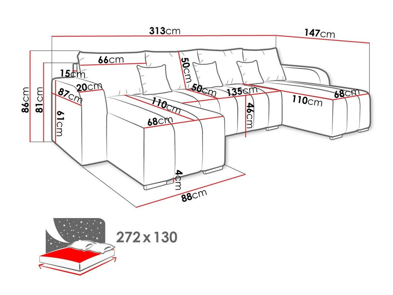 Hjørnesofa Muncie 108 (Manila 02)