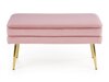 Polstret bænk Houston 1255 (Lyserød + Gylden)