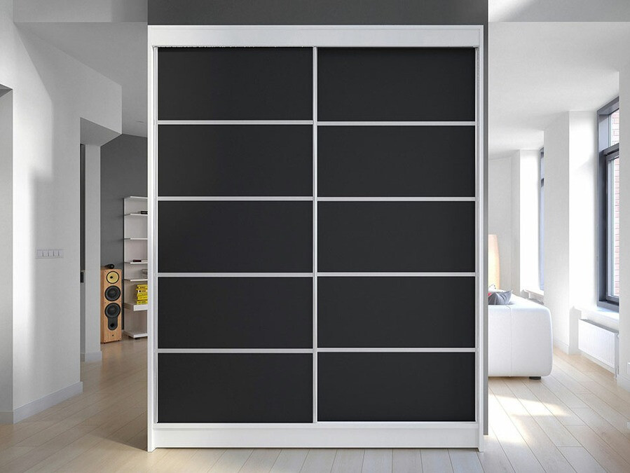 Garderobeskab Closico Vastor IV (Hvid + Sort)