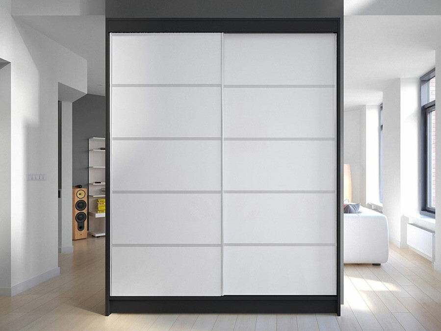 Garderobeskab Closico Vastor IV (Sort + Hvid)