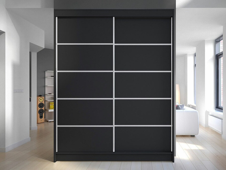 Garderobeskab Closico Vastor IV (Sort)
