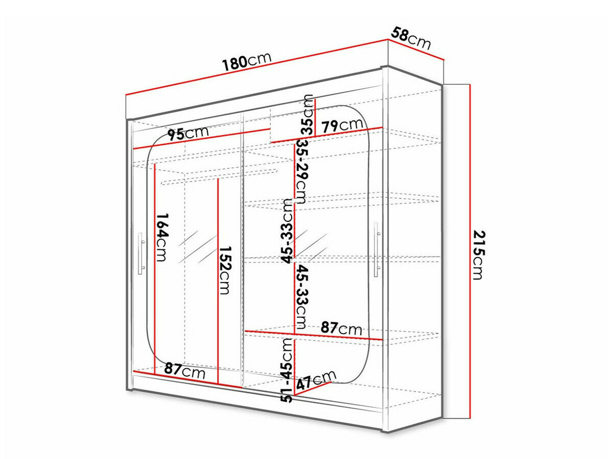 Garderobeskab Closico 108 (Sonoma eg)