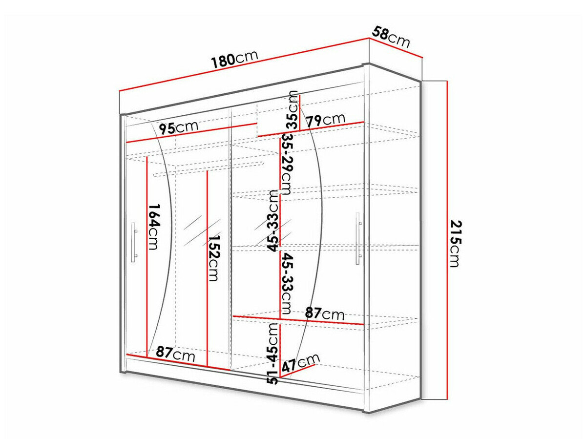 Garderobeskab Closico 115 (Sort)