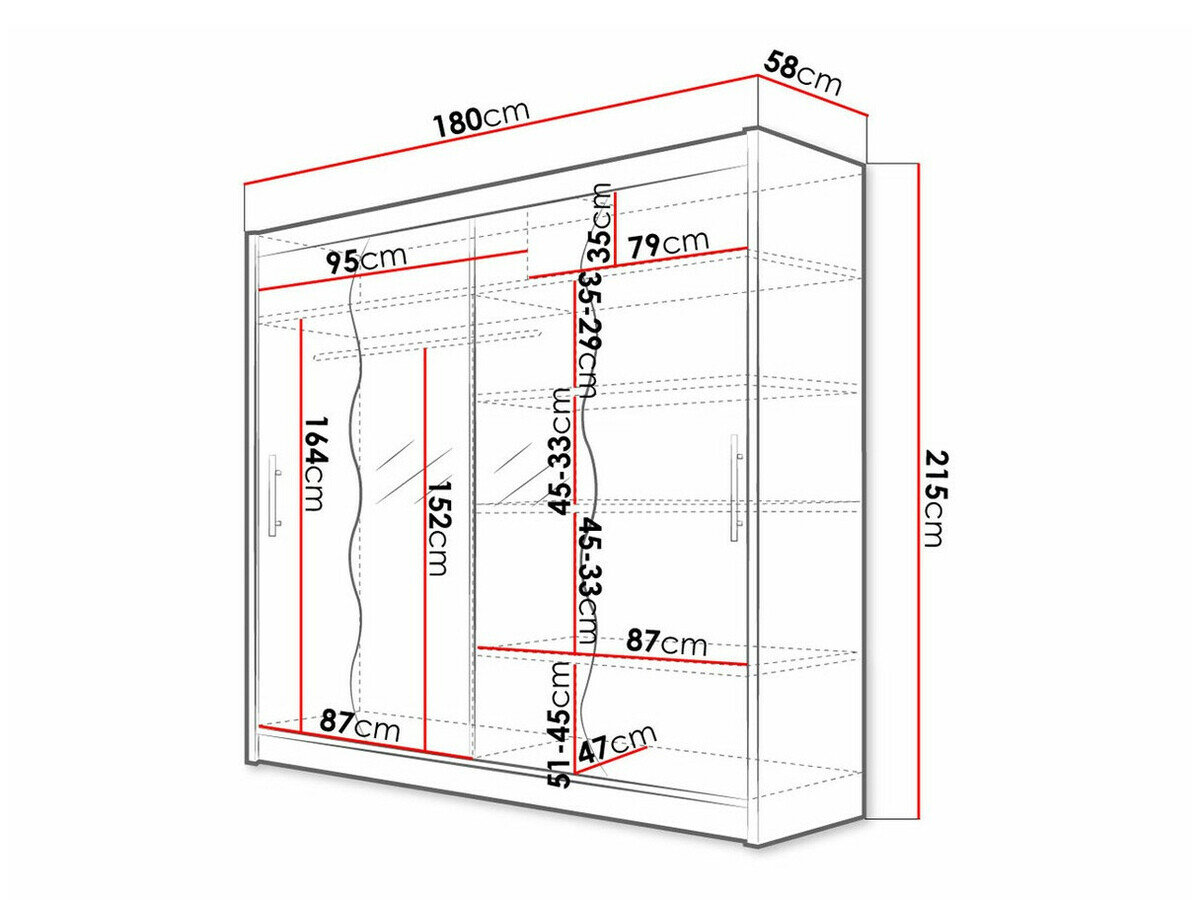 Garderobeskab Closico 125 (Sonoma eg)