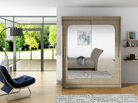 Garderobeskab Closico 135 (Sonoma eg)