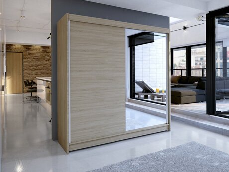 Garderobeskab Closico 137 (Sonoma eg)