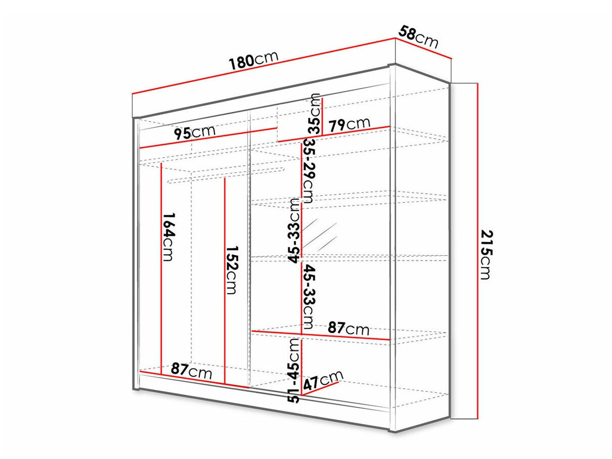 Garderobeskab Closico 137 (Sonoma eg)