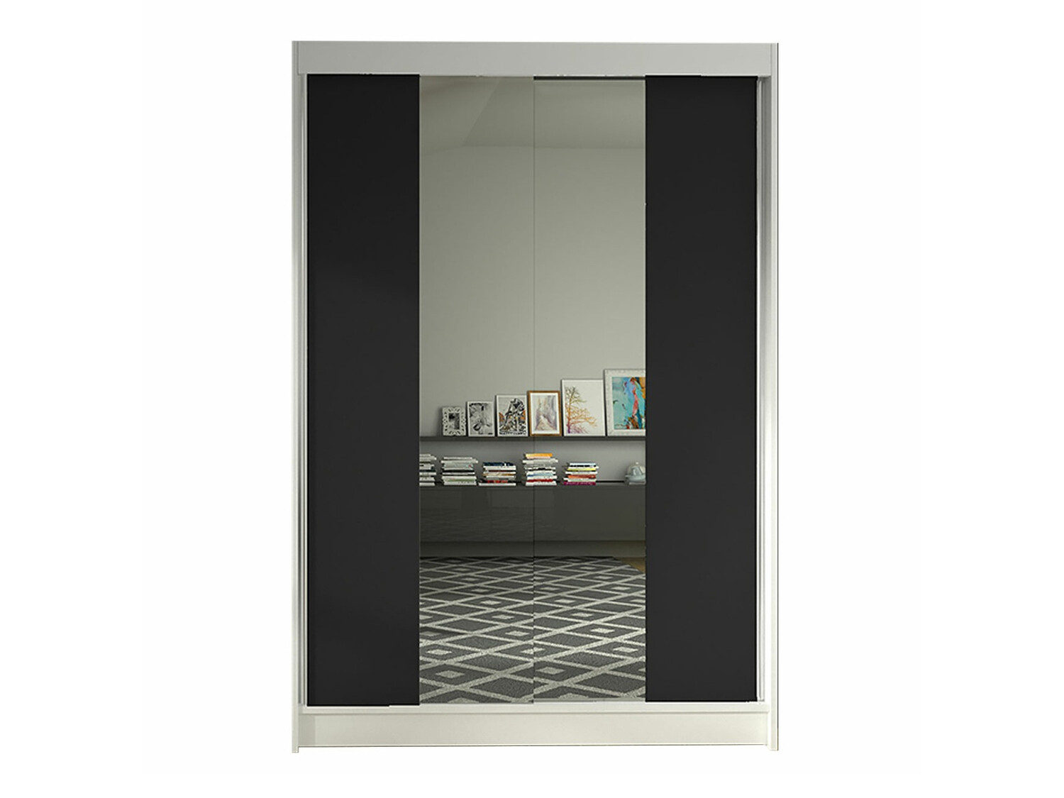 Garderobeskab Closico Salvor II (Hvid + Sort)