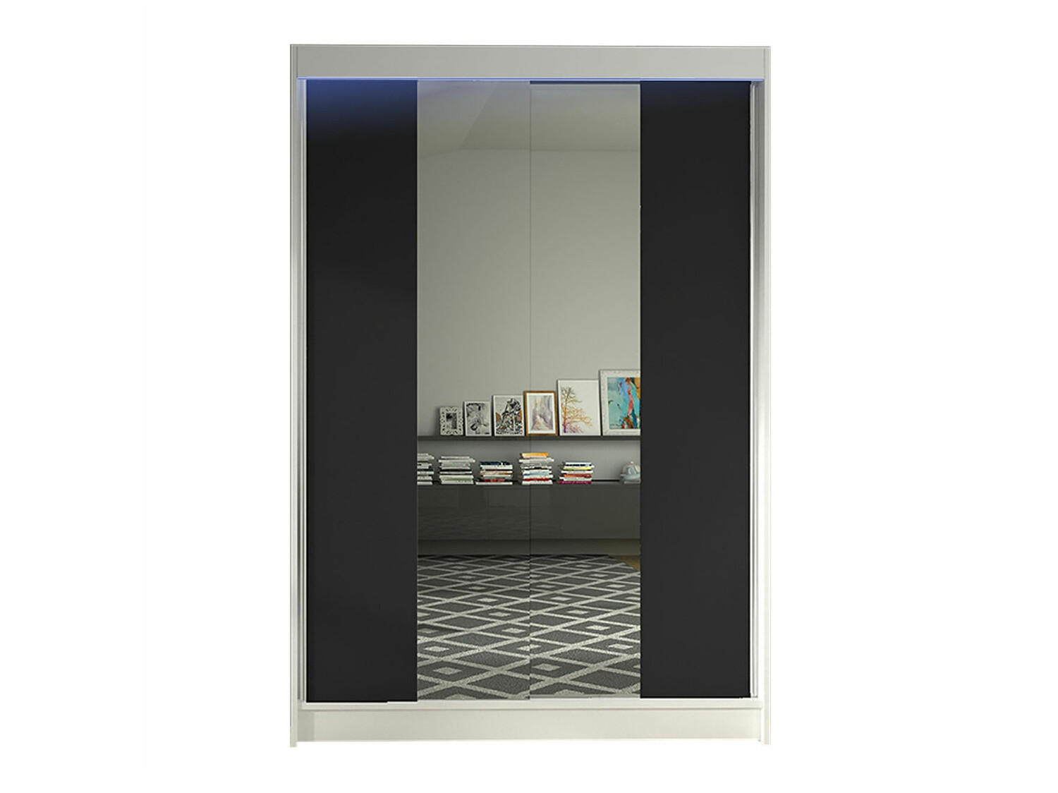 Garderobeskab Closico Salvor II (Hvid + Sort)