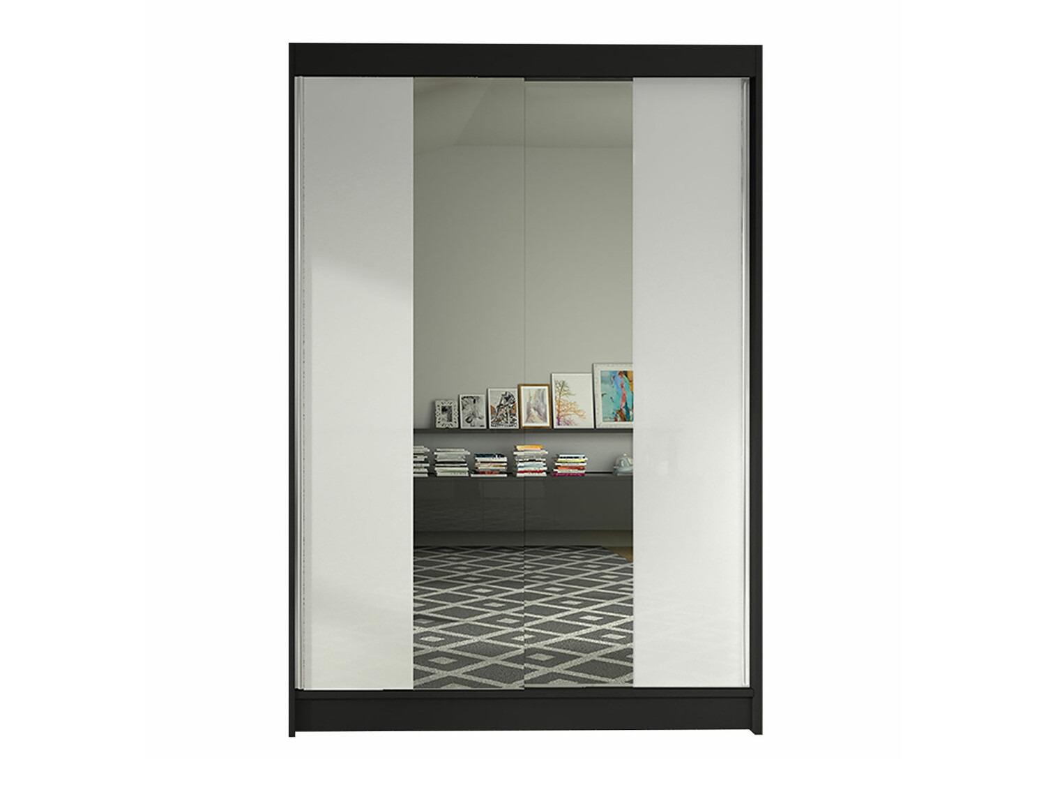 Garderobeskab Closico Salvor II (Sort + Hvid)