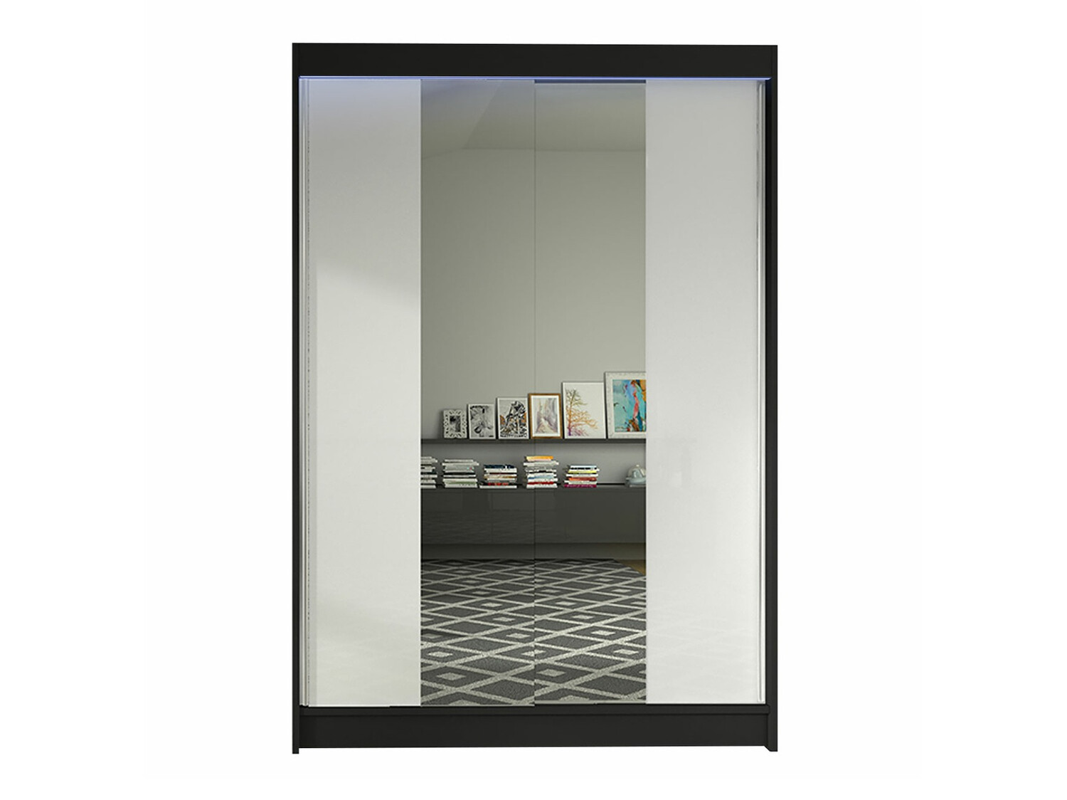 Garderobeskab Closico Salvor II (Sort + Hvid)