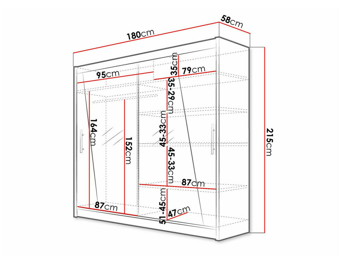 Garderobeskab Closico 144 (Hvid)