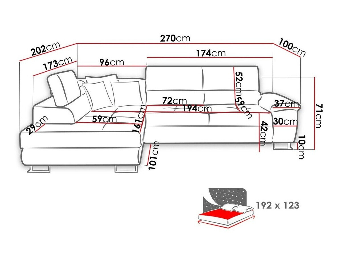 Hjørnesofa Comfivo 167 (Soft 011 + Lux 06)